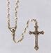 Rosary - 5mm John Paul II Pearl Beads - Basilica in Our Father Beads - 18" Chain - IMPORTED FROM ITALY