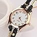 Charming Vintage Weave Wrap Leather Chain Bracelet Watch for Womens Ladies