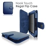 CaseCrown Regal Flip Case (Blue) for Barnes & Noble All New NOOK, The Simple Touch Reader
