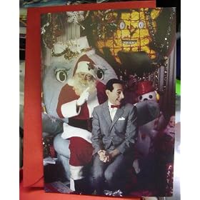 Pee Wee Herman and Santa Happy Holidays Card