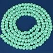 Green Round Glass Pearl Chinese Loose Beads 6mm 1 Str