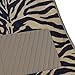 Tan and Black Stripes Zebra Print Car Floor Mat Gift Set