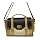 Satchel Style Fashion Bag Black & Camel