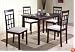 Mahogany Cappuccino Dining / Breakfast Table and 4 Chairs