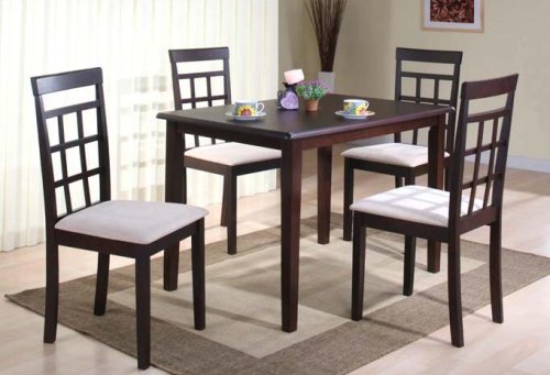 Mahogany Cappuccino Dining / Breakfast Table and 4 Chairs