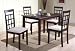 Kitchen & Housewares : Mahogany Cappuccino Dining / Breakfast Table and 4 Chairs