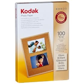 Kodak Photo Inkjet Paper, 10x15,(6" x 4")  100 sheets