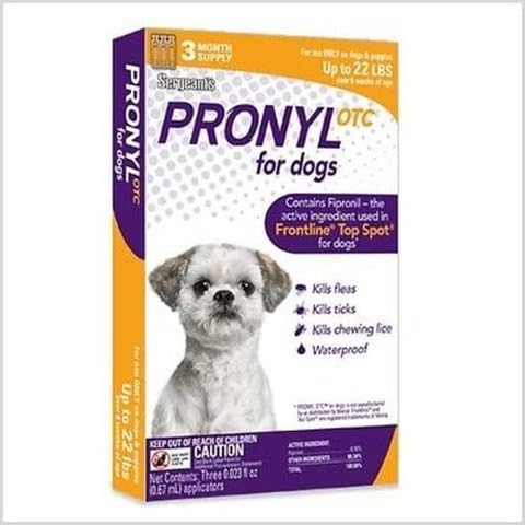 3-dose Sergeant's Pronyl Otc Flea Tick for Dogs up to 22 Lbs Over 8 Weeks