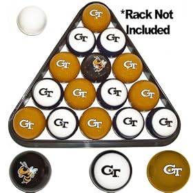 Trademark 40-GTBALLS NCAA Georgia Tech Yellow Jackets Billiard Balls