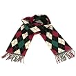 Winter Softer Than Cashmere? Scarf Argyle Plaid Wine, Black, Teal & White