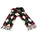 Winter Softer Than Cashmere? Scarf Argyle Plaid Wine, Black, Teal & White