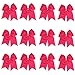 ICObuty 12 Pcs 8â€œ Jumbo Cheer Bows Ponytail Holder Cheerleading Bows Hair Tie for Teens Girl (Shocking Hot Pink)