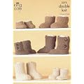 UGG Boots Style Knitting Pattern (Baby - Adult) 3275