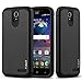 J&D Case Compatible for ZTE Grand X3 Case, ZTE Wrap 7 Case, Heavy Duty Dual Layer Hybrid Shock Proof Protective Rugged Bumper Case for ZTE Grand X3 Case, ZTE Wrap 7 (2016 Released) Case, Black