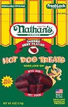 Nathan's Famous Hot Dog Treats, All Beef, 4-Ounce Ziplock Bags (Pack of 4)