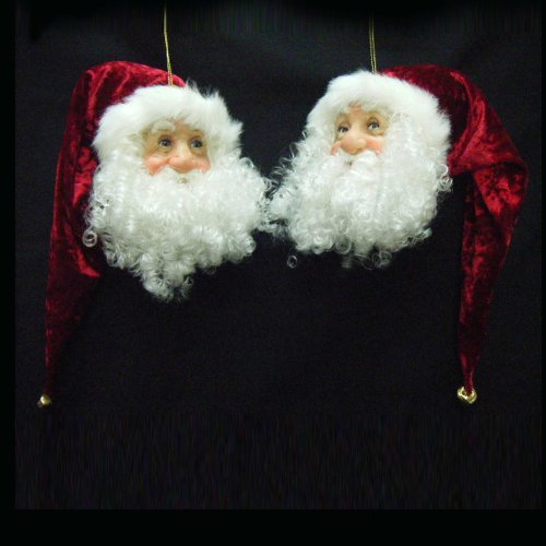 Buy Pack of 6 Jacqueline Kent Faces of Christmas Santa Claus Head
Ornaments 7" with discount price