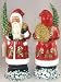 Ino Schaller Paper Mache Red Candy Cane Santa