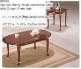 ELEGANT 3 PC COFFE TABLE SET IN CHERRY FINISH