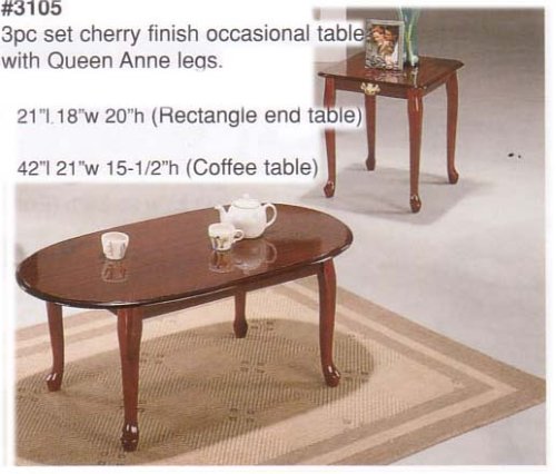 ELEGANT 3 PC COFFE CHERRY FINISH