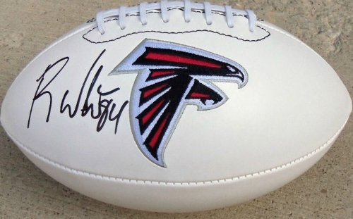 RODDY WHITE SIGNED AUTOGRAPHED ATLANTA FALCONS LOGO FOOTBALL COA + HOLOGRAM