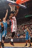 New Orleans Hornets v Detroit Pistons: Greg Monroe and Jason Smith Photographic Poster Print by Allen Einstein, 16x24