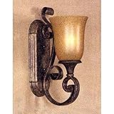 Quoizel FM8614ML Fairmont 1-Light Wall Sconce with Venice Gold Glass Shade, Malaga