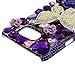 Note 5 Case,Galaxy Note 5 Case - Mavis's Diary 3D Handmade Bling Crystal Luxury Butterfly with White Pearls and Shiny Sparkling Purple Diamonds Gems Clear PC Hard Cover for Samsung Galaxy Note 5