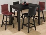 Basic Black Finished 5-piece Dining Set