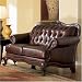 Victoria Leather Love Seat By Coaster Furniture With Silver Shipping