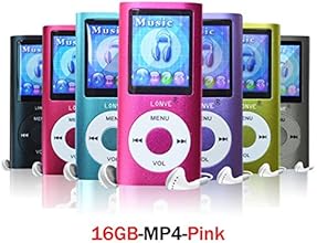 Lonve Pink 16GB MP4/MP3 Player Music 1.81'' Screen MP4 Music/Audio/Media Player with FM Radio