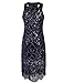 PrettyGuide Women 1920s Sequin Paisley Racer Back Tassels Hem Flapper Cocktail Dress Pure Black Small