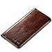 Genuine Italian Leather Handbag Organizer Card Case Long Bifold Wallet
