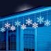 SET OF 9 COOL WHITE/BLUE LED SNOWFLAKES WITH MOTION CHRISTMAS DECORATION LIGHTS