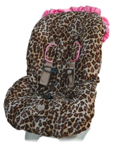 Cheap Baby Bella Maya Toddler Car Seat Cover Lollipop Leopard Pink Ruffle