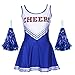 maboobie Women's Cheerleader Uniform Costume School Girls Musical Party Fancy Dress Outfit M Blue