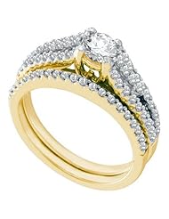 0.95CTW DIAMOND 0.40CT CENTRAL ROUND BRIDAL SET