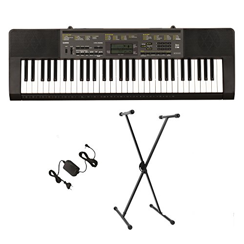 Casio CTKVK3 PAK 61-Key Premium Keyboard Bundle with Keyboard Stand and Power Supply