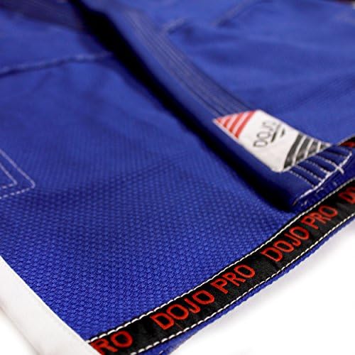 Brazilian Jiu-Jitsu (BJJ) Gi for Kids. Blue. Extra-Strong Triple Stitching On Key Stress Points on Jacket and Pants. White Belt Included. Pre-Shrunk Premium Martial Arts Uniforms for Boys And Girls. Shirt Blank on Front and Rear For Your Own Badges