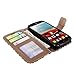 Alcatel One Touch - Cellularvilla Pu Leather Wallet Card Flip Open Pocket Case Cover Pouch For Alcatel One Touch Fierce 2 7040T (Brown Leopard)