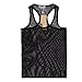OUYE Men's Mesh See-Through Tank Top Vest XX-Small Black
