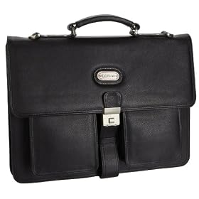 Leatherbay Double Pocket Briefcase Laptop Bag