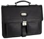 Leatherbay Double Pocket Briefcase Laptop Bag,Black,one size