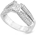 1-1/4 ct. Princess Diamond Bridge Ring in 14k White Gold (HI/SI1)