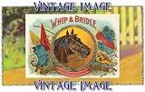 2.75 inch x 2 inch (7.5 x 5cm) Acrylic Fridge Magnet Horses Whip and Bridle Vintage Image