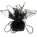 Fabric Gift Bags - 10 Designer Organza Fabric Drawstring Gift Bags Pouches Party Favor Gifts Packaging Black Medium Size