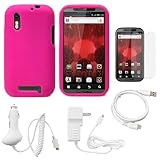 Pink Rubberized Silicone Skin for Motorola Droid Bionic XT865 (Verizon Wire ....