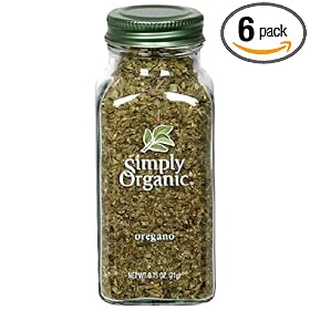 Simply Organic Oregano Leaf Cut & Sifted Certified Organic, .75-Ounce Containers (Pack of 6)