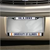 Express Illinois Fighting Illini Chrome License Plate Frame