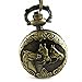 YouYouPifa Bronze Retro Three Horse Pattern Design Relief Small Pocket Watch