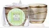 Baby Keepsake: Green Circles Spring Theme Personalized Elegant Scented Pottery Votive (Set of 24)
